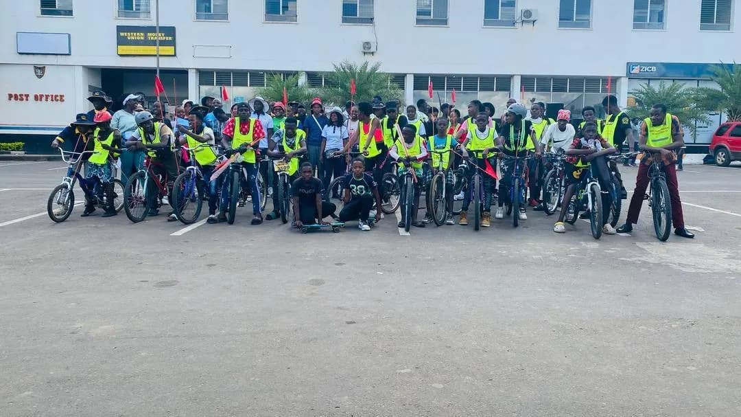 Cycle For Change riders in the community